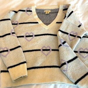 Jessica Simpson Heart print sweater M